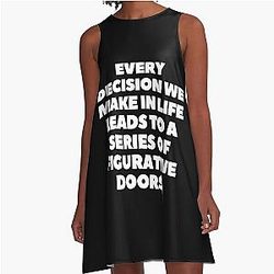 Young Dolph Every decision we make leads to a series of figurative doors. A-line dress