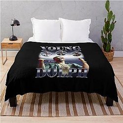 Young Dolph Silver Vintage Throw Blanket
