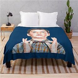 Young Sheldon Sketch Throw Blanket