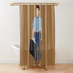 Young Sheldon Fan Art First Day School Suitcase Shower Curtain