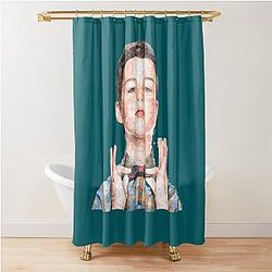 Young Sheldon Sketch Shower Curtain