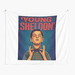 Young Sheldon - Genius in the Making - Smart & Quirky Tapestry