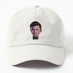 Young Sheldon with bow tie watercolor painting Father's hat