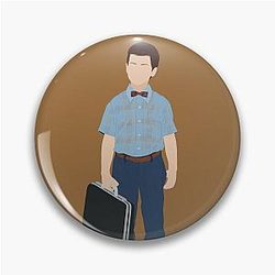 Young Sheldon Fan Art First Day School Suitcase Pin