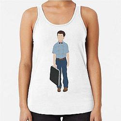 Young Sheldon Fan Art First Day of School Racerback Tank Top