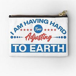 I am Having a Hard Time Adjusting to Earth Young Sheldon Sheldon Cooper Zipper Pouch