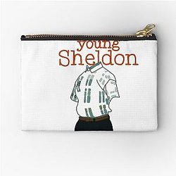 Young Sheldon fan art zipper pouch