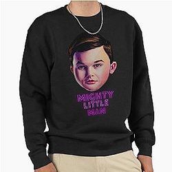 Young Sheldon Mighty Little Man Watercolor Painting Pullover Sweatshirt