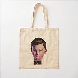Young Sheldon bow tie watercolor painting Cotton Tote Bag