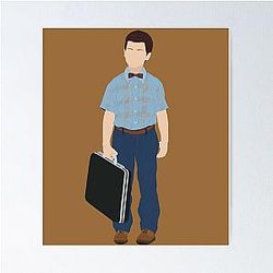 Young Sheldon Fan Art First Days School Suitcase Poster
