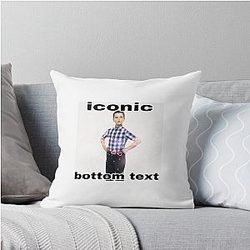 Iconic Young Sheldon Meme Throw Pillow