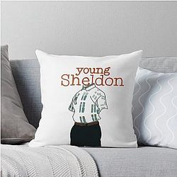 Young Sheldon fan art Throw Pillow