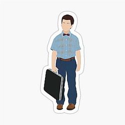 Young Sheldon Fan Art First Day of School Suitcase Sticker