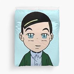 Young Sheldon in Anime Style Duvet Cover