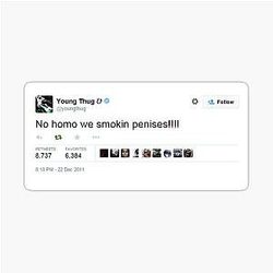Young Thug No We're Smokin Sticker