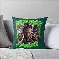 Young Thug - Old English Throw Pillow