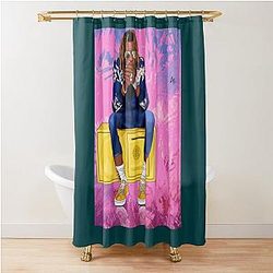 Young Thug Old English Shower Curtain