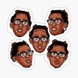 Young Thug Rapper Cartoon Art Stickers