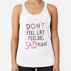 Don't feel sad today - Black Yungblud Racerback Tank Top