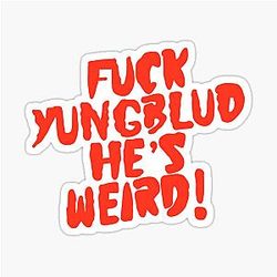 F Yungblud He's Weird Sticker