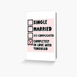 In love with Yungblud going through changes Yungblud music rock song greeting card