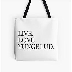 Live Love Yungblud All Over Print Tote Bag