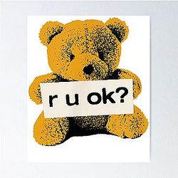 Yungblud Teddy are you ok Black Poster