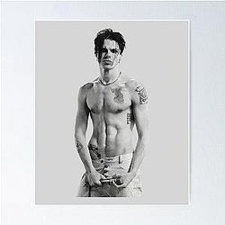 Yungblud B and W Vintage Fan Art Poster