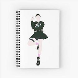 Yungblud drawing spiral notebook