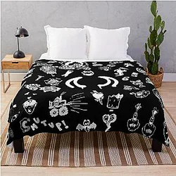 Yungblud Drawings Tattoo Sheet White Throw Blanket