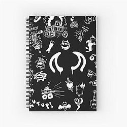 Yungblud Drawings Tattoo Sheet White Spiral Notebook