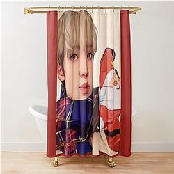 Ateez Christmas Yunho Shower Curtain