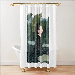 In the rain Ateez Yunho Shower Curtain