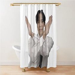 Yunho Reaction Meme Shower Curtain