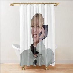 Yunho Calling Meme Shower Curtain