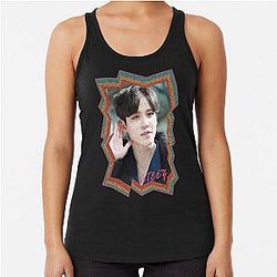 Jeong Yunho ATEEZ Korean Kpop Retro Color Oil Paint Design Racerback Tank Top