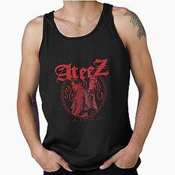 Yunho SAN ATEEZ Fireworks Design Tank Top