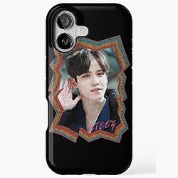 Jeong Yunho ATEEZ Korean Kpop Retro Oil Paint Design iPhone Case