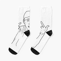 Ateez Yunho Black & White Socks