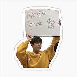 Cute Ateez Yunho Brown Hair Sticker
