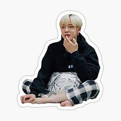 Cute ATEEZ Yunho Blond Hair Pajamas Sticker