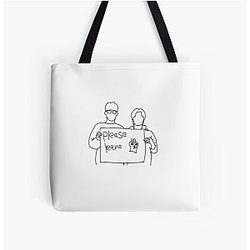 ATEEZ Yunho & San leave meme All Over Print Tote Bag