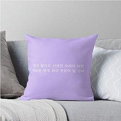A Brand New Day BTS and Zara Larsson Lyrics Throw Pillow