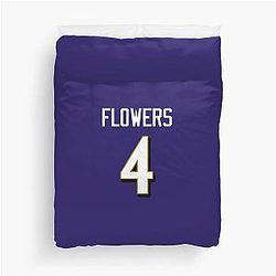 Zay Flowers Ravens Duvet Cover