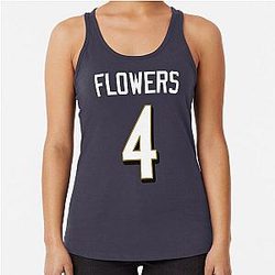 Zay Flowers 4 Ravens Racerback Tank Top