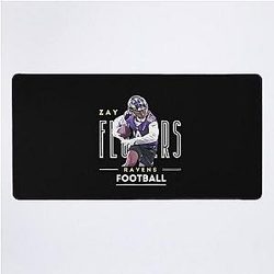 Zay Flowers Ravens T-Shirt Desk Mat