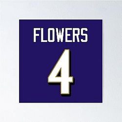 Zay Flowers Ravens Poster