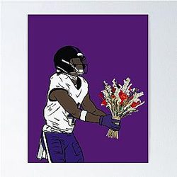 Zay Flowers Celebration Poster
