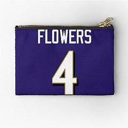 Zay Flowers (Ravens) Zipper Pouch