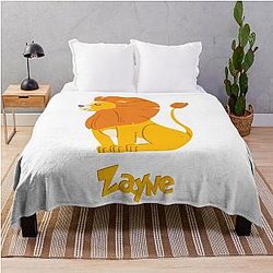 Zayne Lion Baby Boy Wild Animal Name Throw Blanket